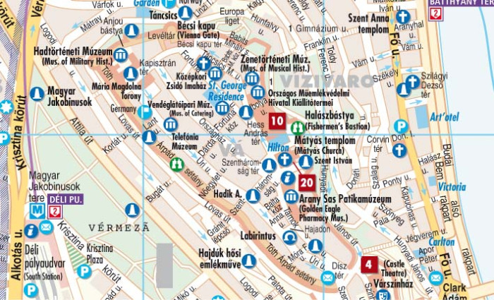 detail Budapest 1:11t mapa Borch