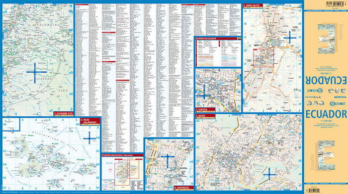 detail Ekvádor (Ecuador) 1:1m mapa Borch