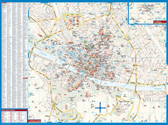 detail Florencie (Florence) 1:7t mapa Borch