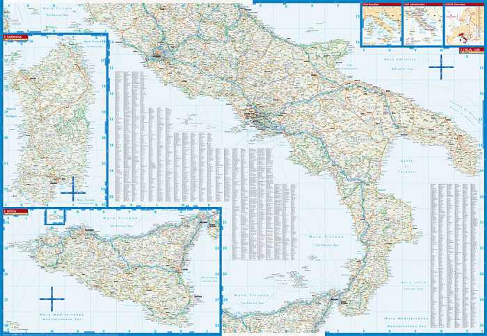 detail Itálie (Italy) 1:800t mapa Borch