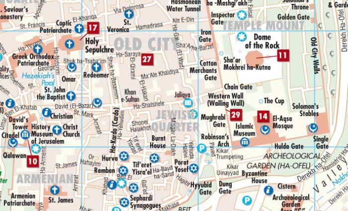 detail Jerusalem 1:8t mapa Borch