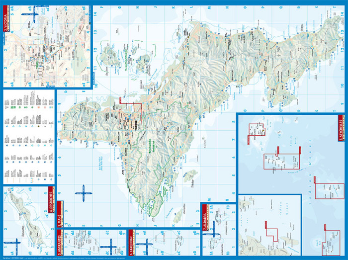 detail Seychely (Seychelles) 1:50t mapa Borch