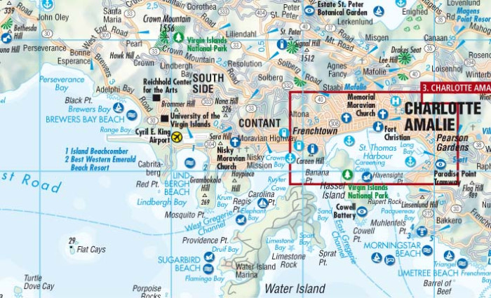 detail Panenské ostrovy (Virgin Isl.Brit.& US) 1:80t mapa Borch