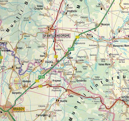 detail Rumunsko atlas 1:300.000 vyd. Cartographia Budapest