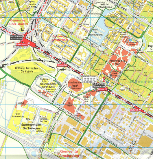 detail Amsterodam (Amsterdam) 1:14.210 cykloplán CITOPLAN
