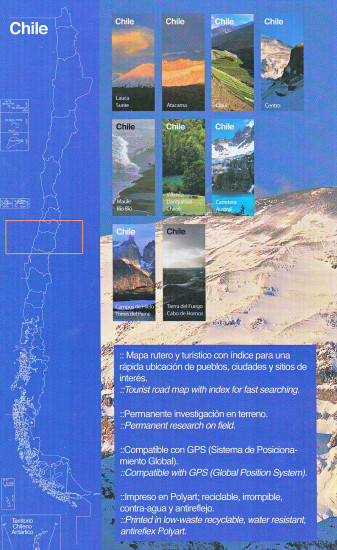 detail Chile #4, Zona Central 1:400.000 cestovní mapa COMPASS