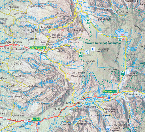 detail Chile #5, Maule y Bío Bío 1:400.000 cestovní mapa COMPASS