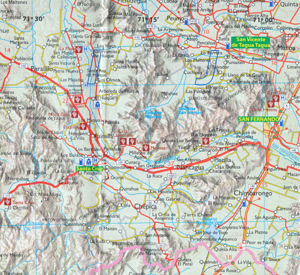 detail Chile #5, Maule y Bío Bío 1:400.000 cestovní mapa COMPASS