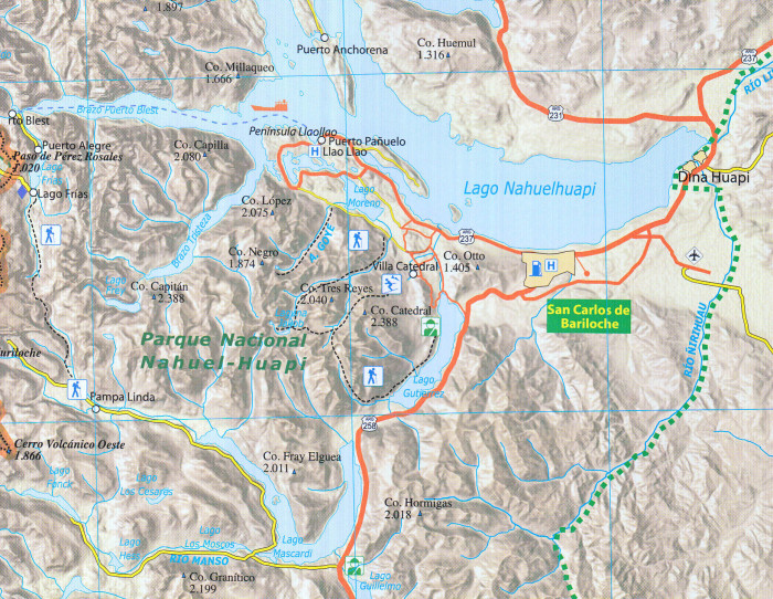 detail Chile #6, Villarrica, Llanquihue y Chiloé 1:400.000 cestovní mapa COMPASS