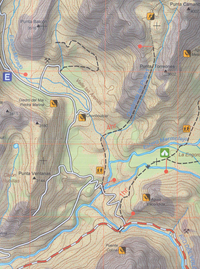 detail Chile - Cajón del Maipo 1:50t/100t turistická mapa COMPASS