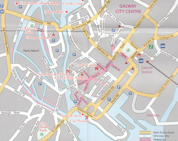 detail Galway county 1:100t mapa (Irsko)