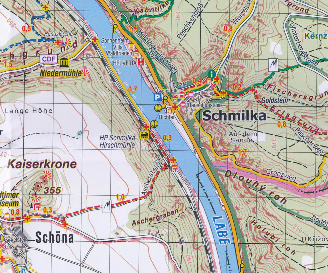 detail NP České Śvýcarsko 1:20t mapa EK