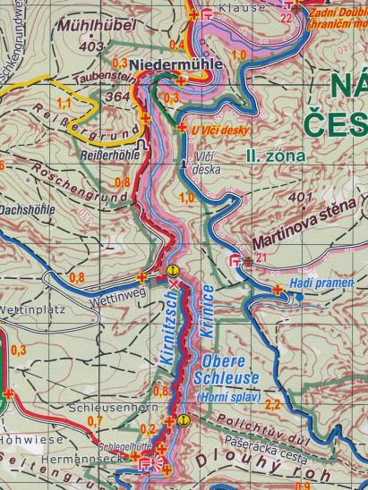 detail NP České Śvýcarsko 1:20t mapa EK