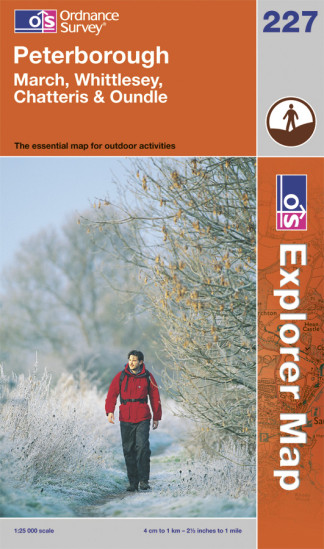detail Peterborough /March / Whittlesey / Chatteris /Oundle 1:25.000 turistická mapa OS