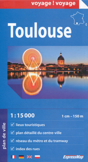 detail Toulouse plán města 1:15t ExpressMap