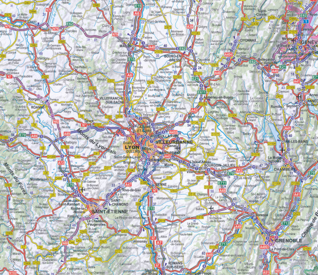 detail Lyon plán města 1:15t ExpressMap