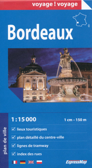 detail Bordeaux plán města 1:15t ExpressMap