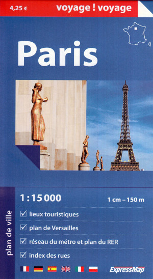 detail Paříž (Paris) plán města 1:15t ExpressMap