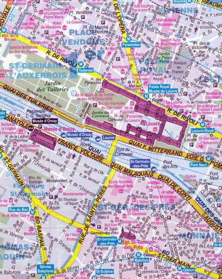 detail Paříž (Paris) plán města 1:15t ExpressMap