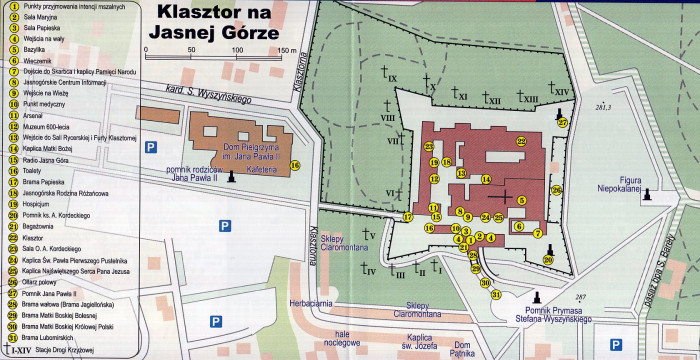 detail Czestochowa plán města 1:22t ExpressMap