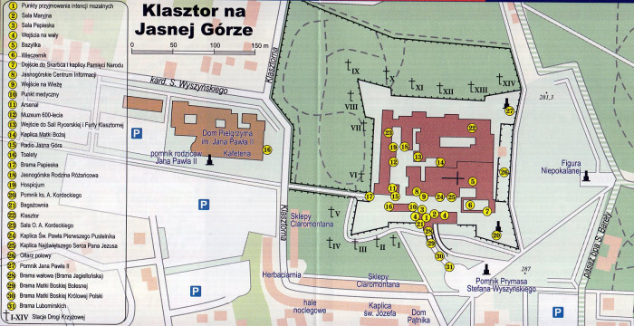 detail Czestochowa plán města 1:22t ExpressMap