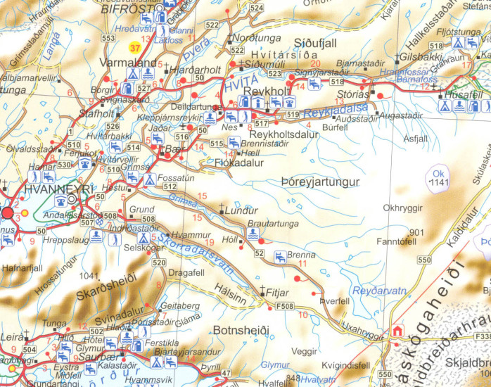 detail Island 1:500t mapa FERDAKORT