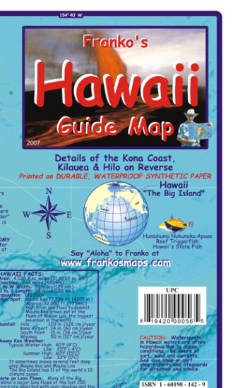 detail Hawaii Big Island 1:420t Guide mapa FRANKO´s