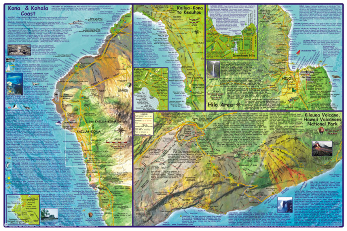 detail Hawaii Big Island 1:420t Guide mapa FRANKO´s