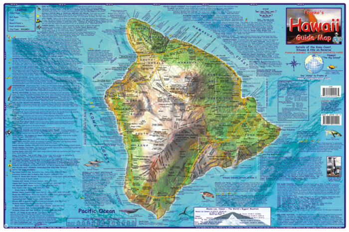 detail Hawaii Big Island 1:420t Guide mapa FRANKO´s