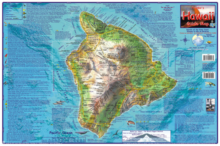 detail Hawaii Big Island 1:420t Guide mapa FRANKO´s