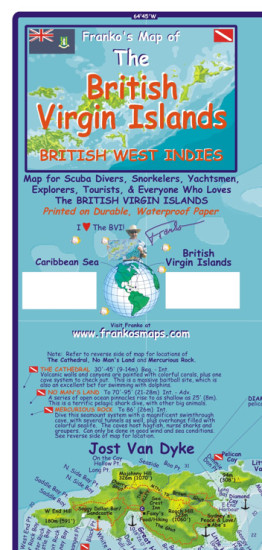 detail British Virgin Islands 1:75t / 1:110t mapa FRANKO´S