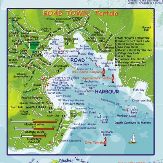 detail British Virgin Islands 1:75t / 1:110t mapa FRANKO´S