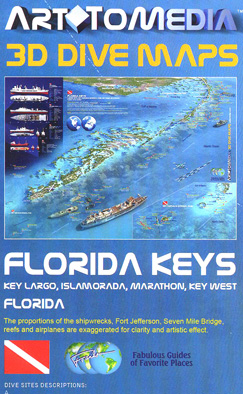 detail Florida Keys 1:140t 3D mapa vraků FRANKO´S