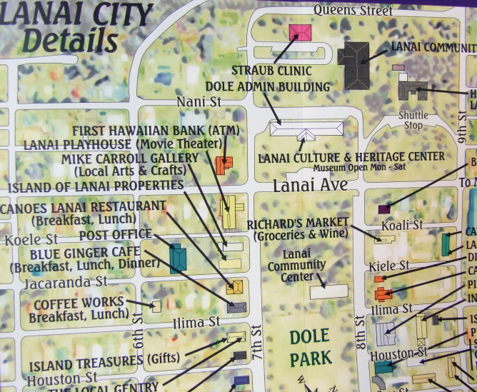 detail Lanai 1:77t Guide mapa FRANKO´S