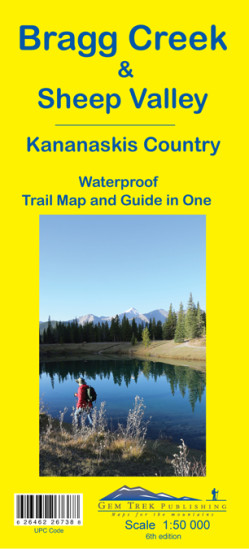 detail Bragg Creek & Sheep Valley 1:50.000 mapa a průvodce Gem Trek
