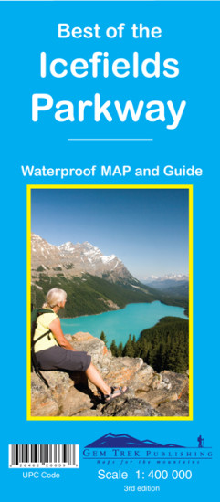 detail Icefields Parkway: Best of 1:400.000 mapa a průvodce Gem Trek