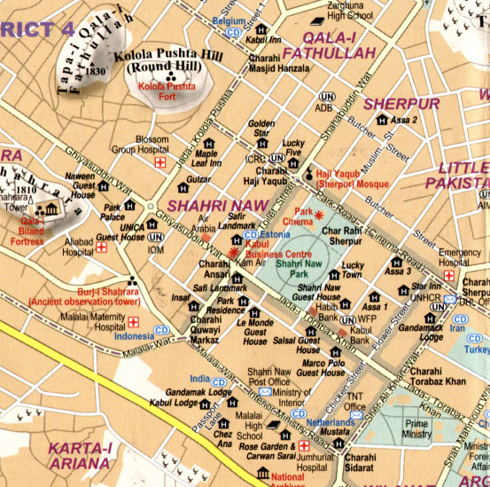 detail Afghanistan 1:3m mapa GIZI