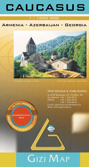 detail Kavkaz (Caucasus) 1:1m mapa GIZI
