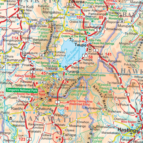 detail Nový Zéland (New Zealand) 1:1,7m mapa GIZI