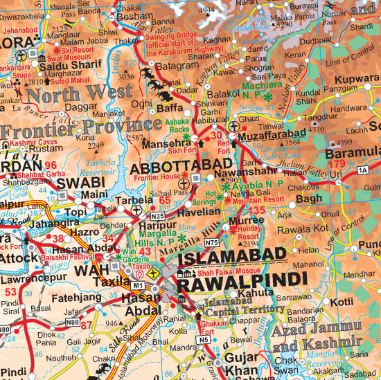 detail Pakistan 1:2m mapa GIZI