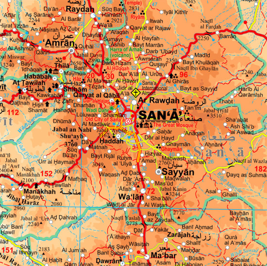 detail Jemen (Yemen) 1:1,25m mapa GIZI