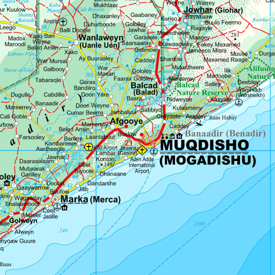 detail Somálsko (Somalia) 1:1,75m mapa GIZI