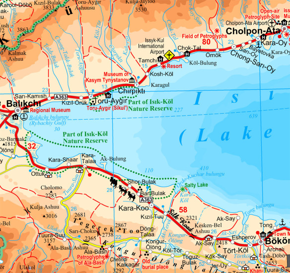 detail Kyrgyzstan 1:750t mapa / Bishkek 1:30t plán města GIZI