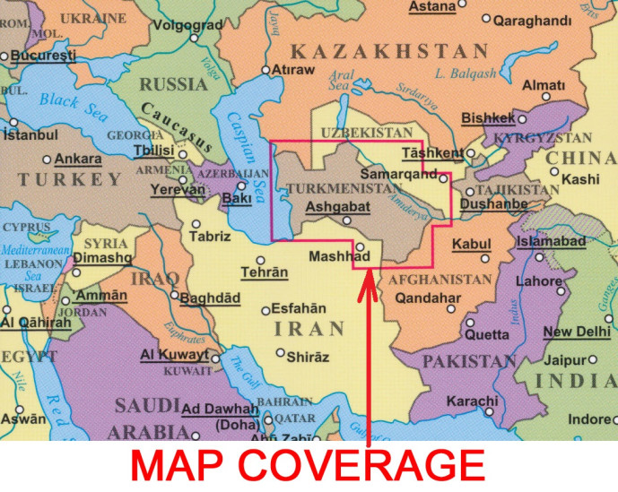 detail Turkmenistan 1:1,3m mapa GIZI