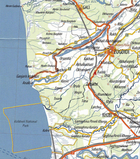 detail Gruzie (Georgia) 1:500t mapa GEOLAND