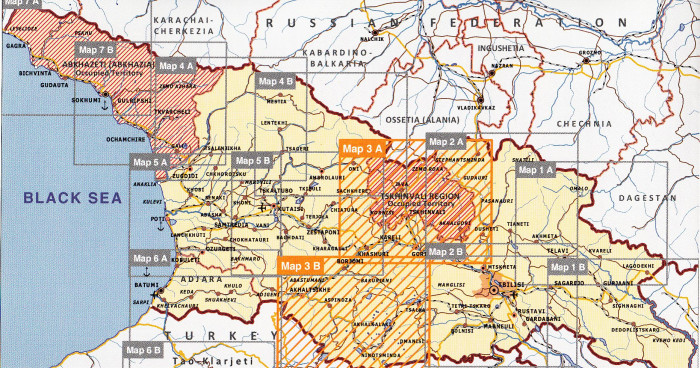 detail #3 Gruzie (Georgia; Samtskhe - Javakheti, Shida Kartli) 1:200t mapa GEOLAND