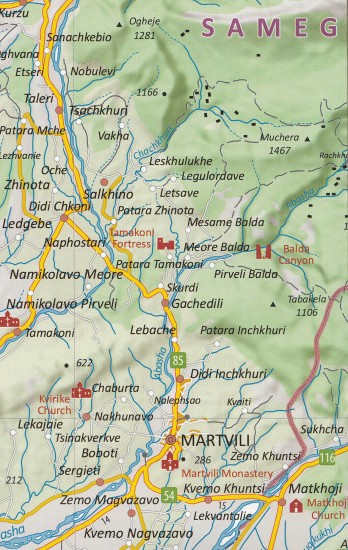 detail #5 Gruzie (Georgia; Guria - Imereti) 1:200t mapa GEOLAND