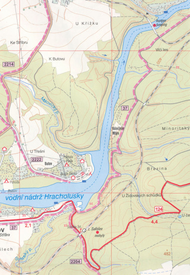 detail Český západ - Hracholusky 1:25t, mapa GOL