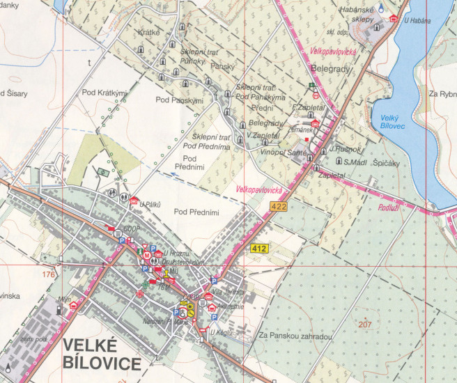 detail Hustopečsko - Moravské vinařské stezky 1:25t, mapa GOL