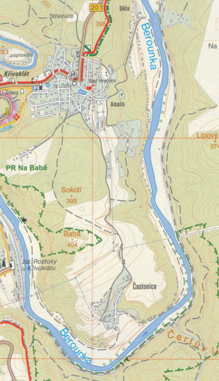 detail Křivoklátsko - Berounka 1:25t, mapa GOL